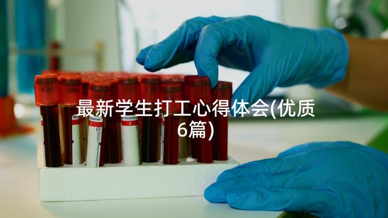 最新学生打工心得体会(优质6篇)