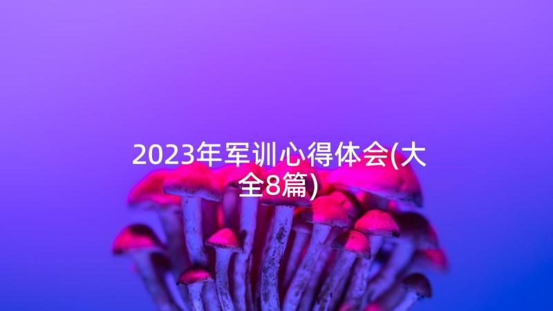 2023年军训心得体会(大全8篇)