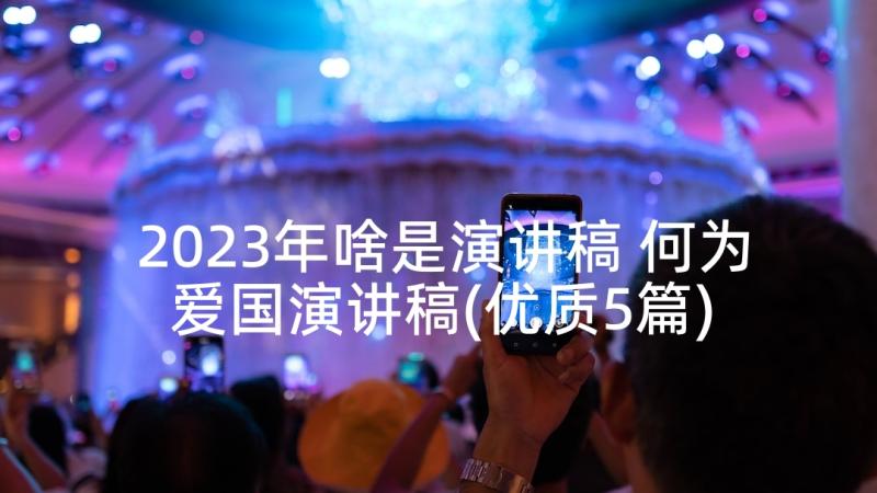 2023年啥是演讲稿 何为爱国演讲稿(优质5篇)