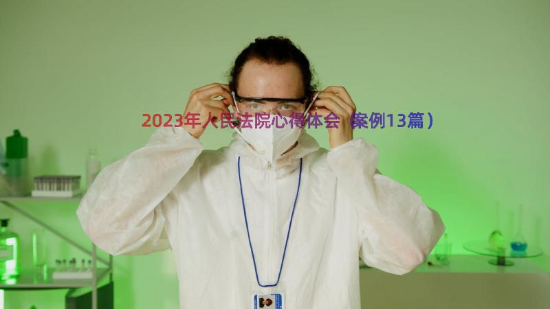 2023年人民法院心得体会（案例13篇）