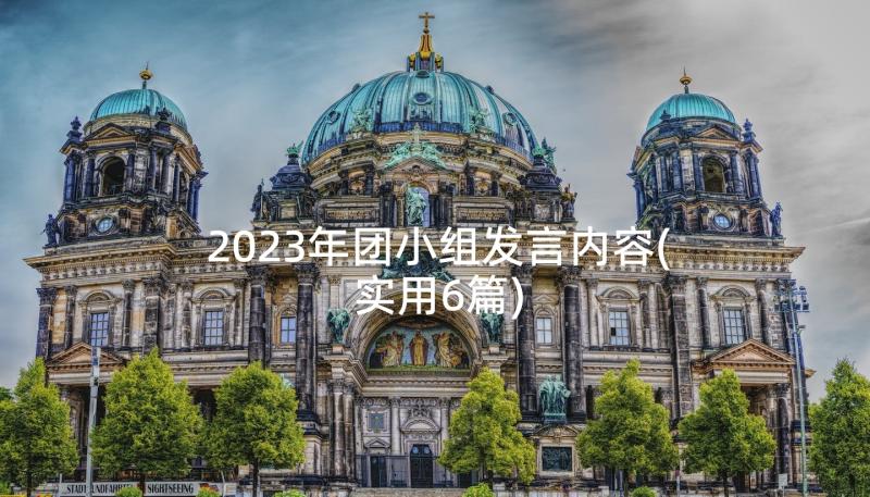 2023年团小组发言内容(实用6篇)