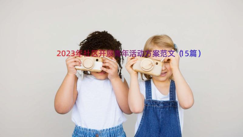 2023年社区开展青年活动方案范文（15篇）