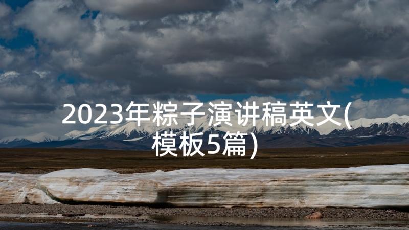 2023年粽子演讲稿英文(模板5篇)