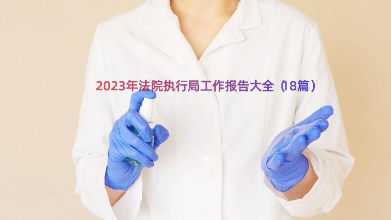 2023年法院执行局工作报告大全（18篇）