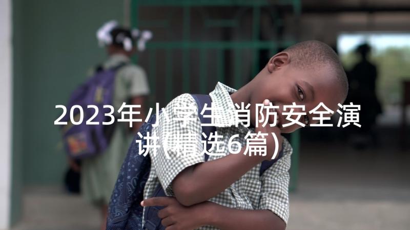 2023年小学生消防安全演讲(精选6篇)