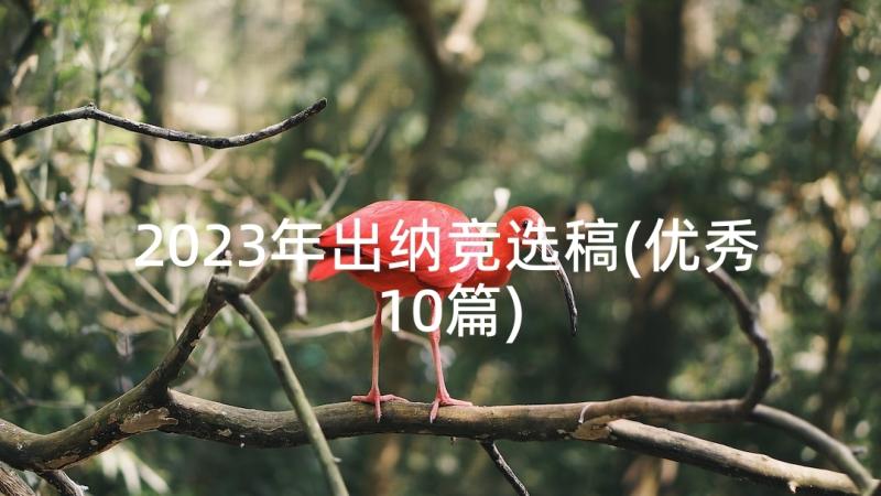 2023年出纳竞选稿(优秀10篇)