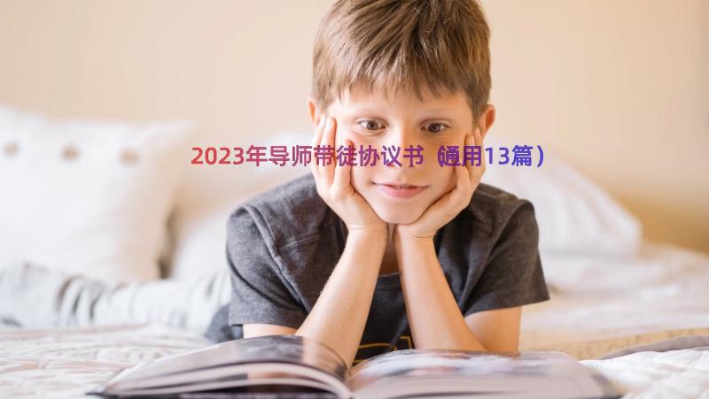 2023年导师带徒协议书（通用13篇）