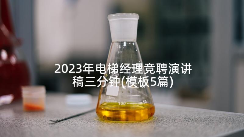 2023年电梯经理竞聘演讲稿三分钟(模板5篇)