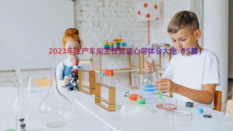 2023年生产车间主任管理心得体会大全（15篇）