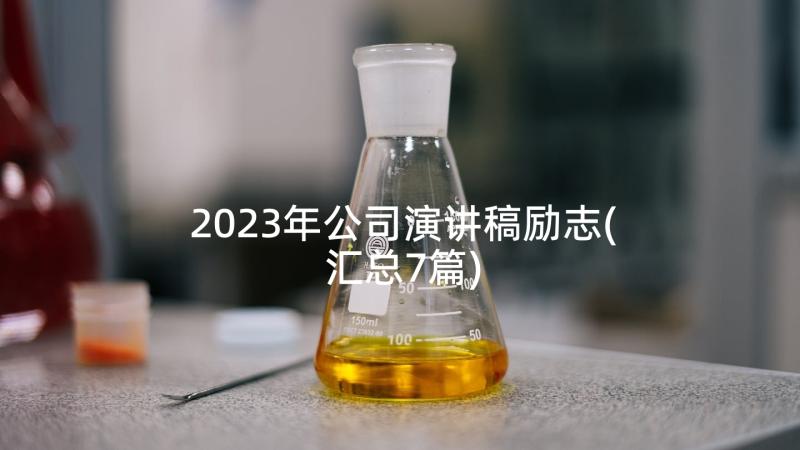 2023年公司演讲稿励志(汇总7篇)