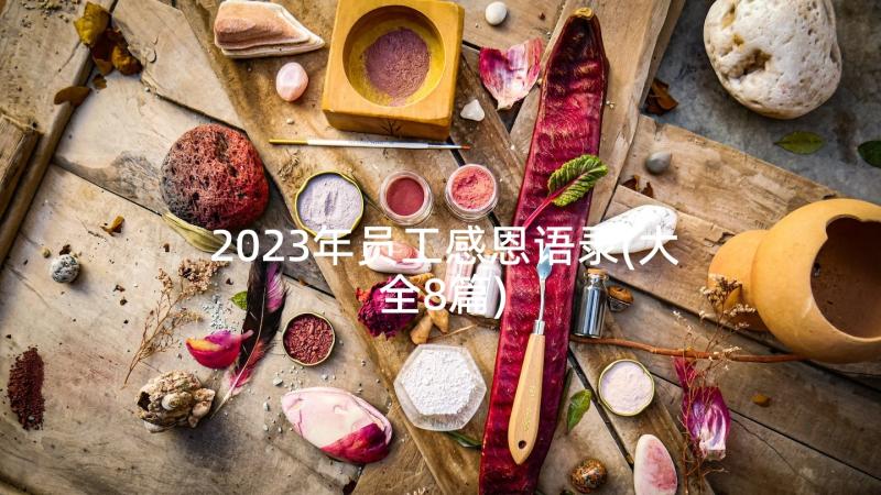 2023年员工感恩语录(大全8篇)