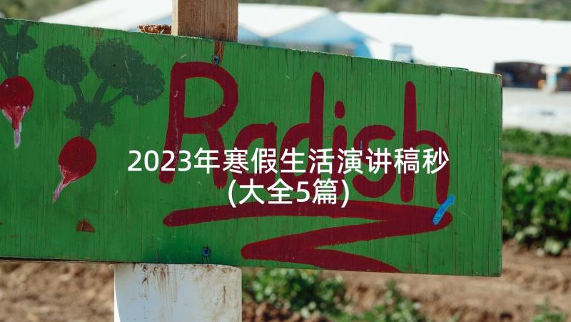 2023年寒假生活演讲稿秒(大全5篇)