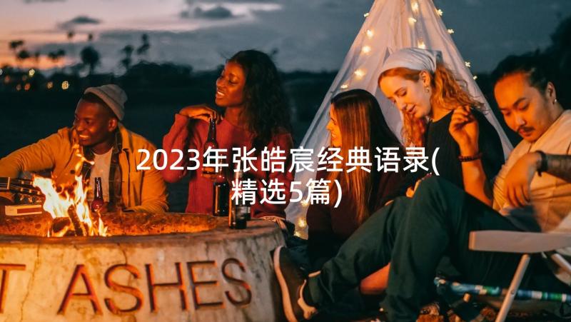 2023年张皓宸经典语录(精选5篇)