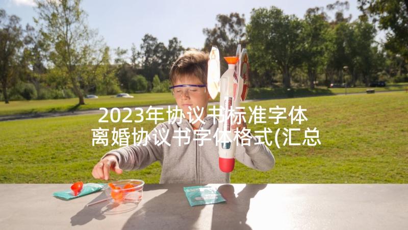 2023年协议书标准字体 离婚协议书字体格式(汇总5篇)