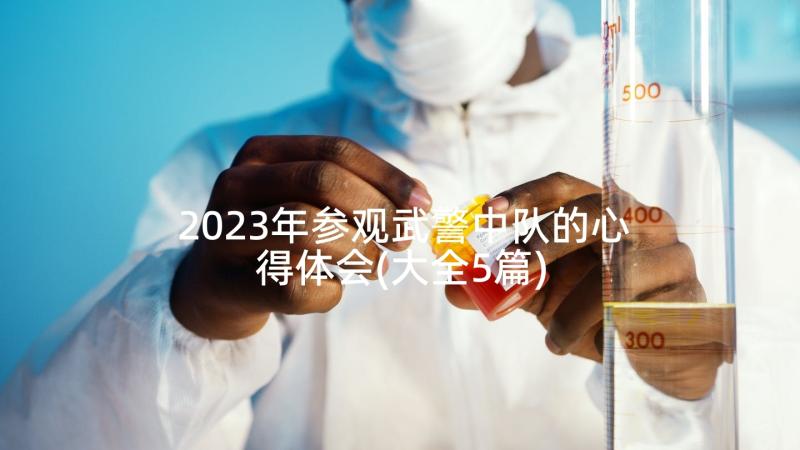 2023年参观武警中队的心得体会(大全5篇)