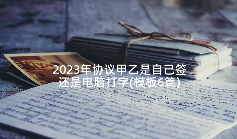 2023年协议甲乙是自己签还是电脑打字(模板6篇)