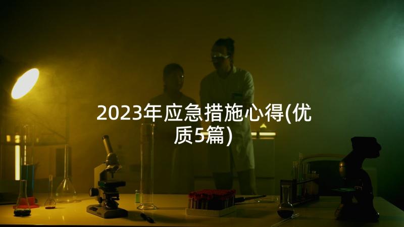 2023年应急措施心得(优质5篇)