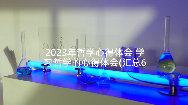 2023年哲学心得体会 学习哲学的心得体会(汇总6篇)