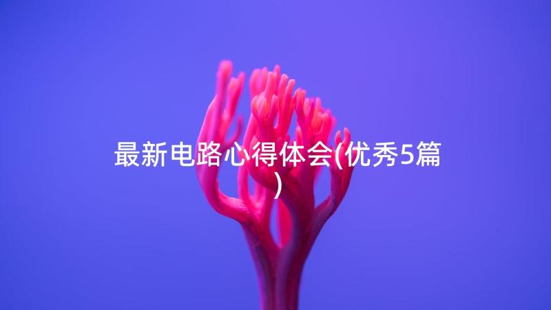 最新电路心得体会(优秀5篇)