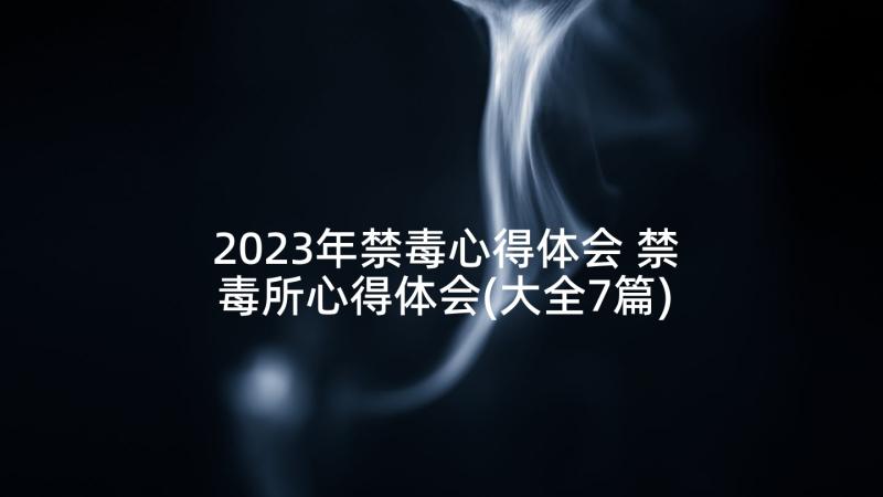 2023年禁毒心得体会 禁毒所心得体会(大全7篇)