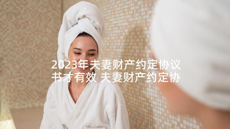 2023年夫妻财产约定协议书才有效 夫妻财产约定协议书(精选5篇)