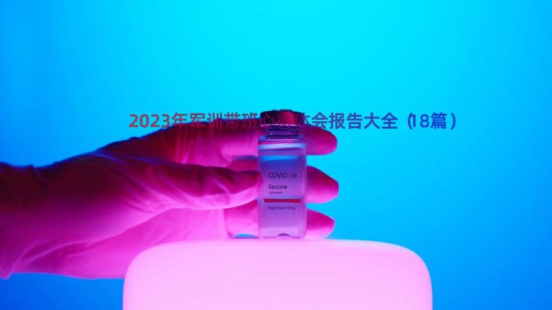 2023年军训带班心得体会报告大全（18篇）