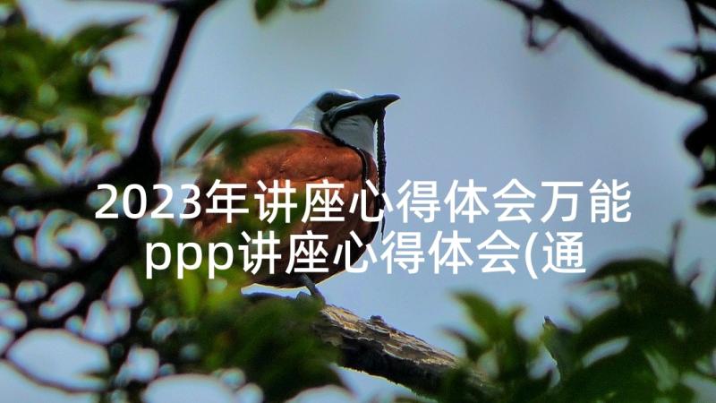 2023年讲座心得体会万能 ppp讲座心得体会(通用8篇)