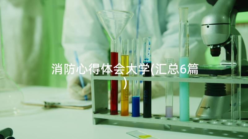 消防心得体会大学(汇总6篇)