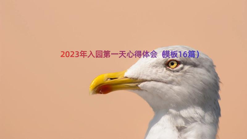 2023年入园第一天心得体会（模板16篇）