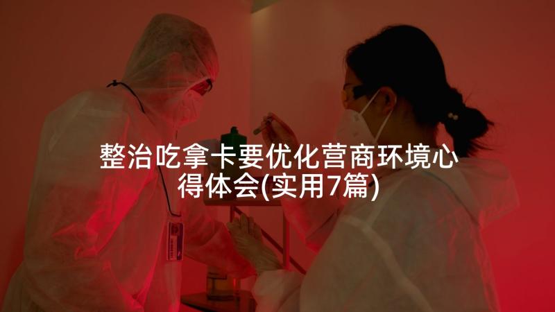 整治吃拿卡要优化营商环境心得体会(实用7篇)