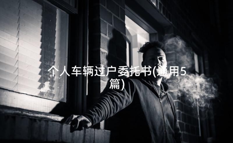 个人车辆过户委托书(通用5篇)