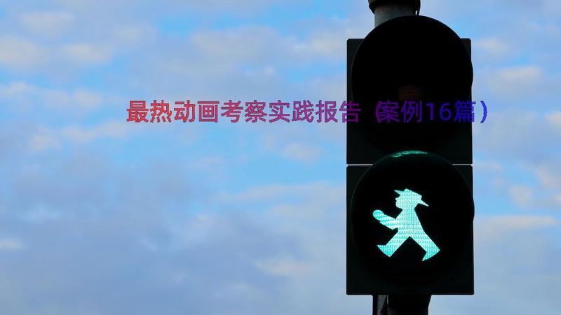 最热动画考察实践报告（案例16篇）