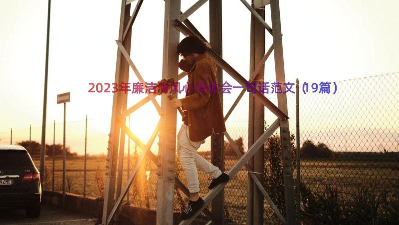 2023年廉洁清风心得体会一句话范文（19篇）