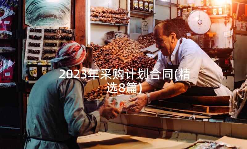 2023年采购计划合同(精选8篇)