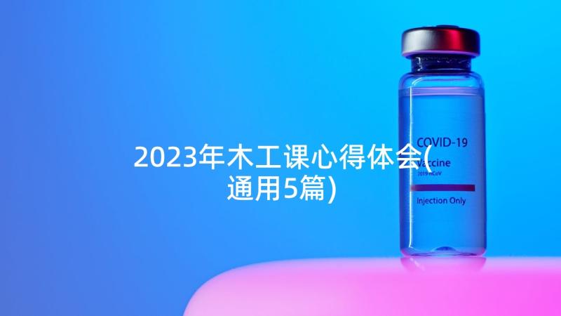 2023年木工课心得体会(通用5篇)