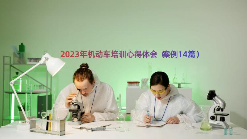 2023年机动车培训心得体会（案例14篇）