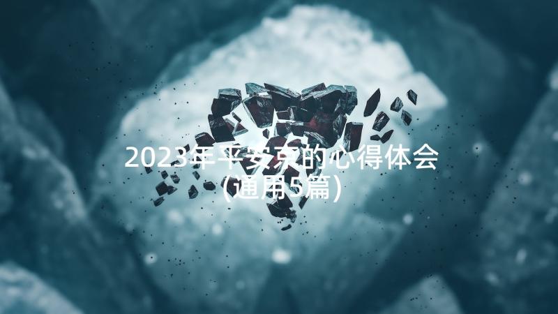 2023年平安京的心得体会(通用5篇)