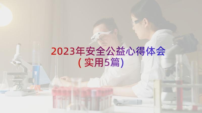 2023年安全公益心得体会(实用5篇)