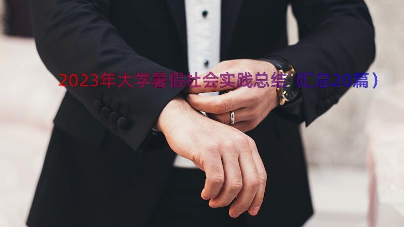 2023年大学暑假社会实践总结（汇总20篇）