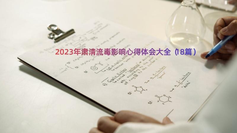 2023年肃清流毒影响心得体会大全（18篇）