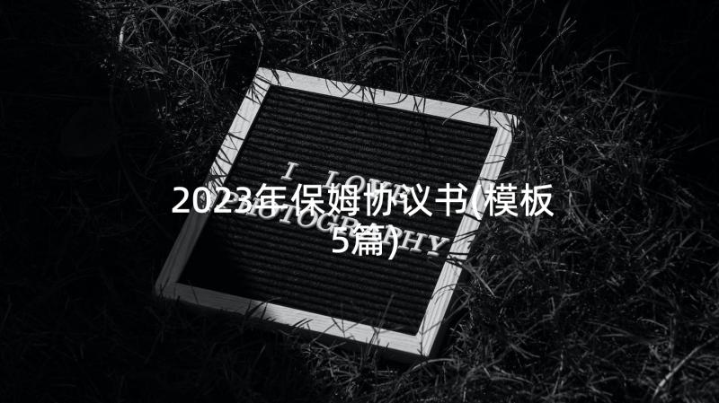 2023年保姆协议书(模板5篇)