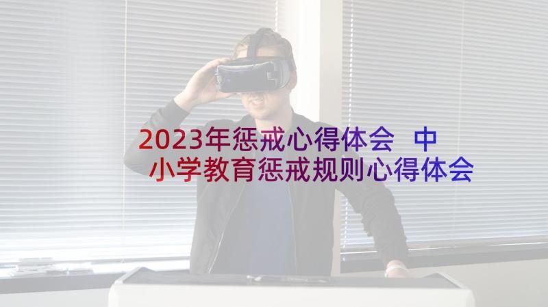 2023年惩戒心得体会 中小学教育惩戒规则心得体会(大全9篇)