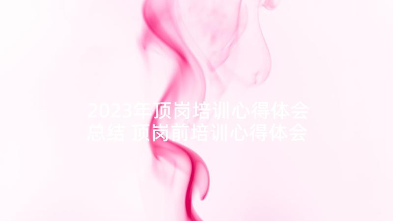 2023年顶岗培训心得体会总结 顶岗前培训心得体会(精选5篇)