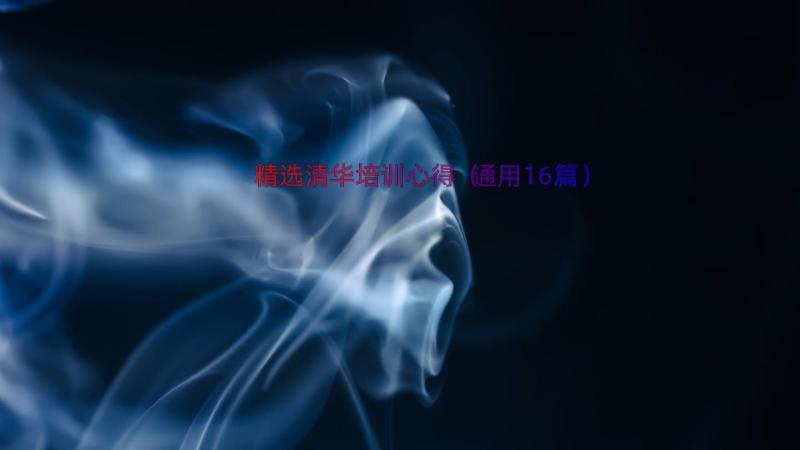 精选清华培训心得（通用16篇）