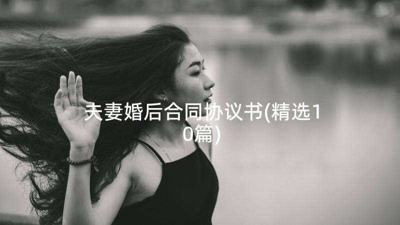 夫妻婚后合同协议书(精选10篇)