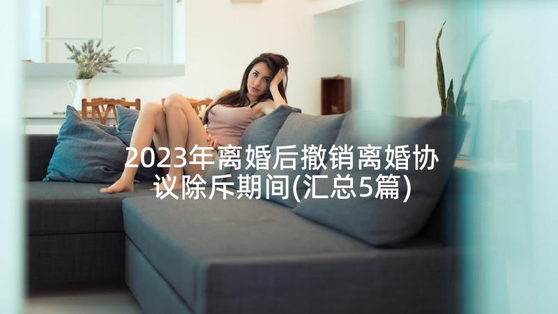 2023年离婚后撤销离婚协议除斥期间(汇总5篇)