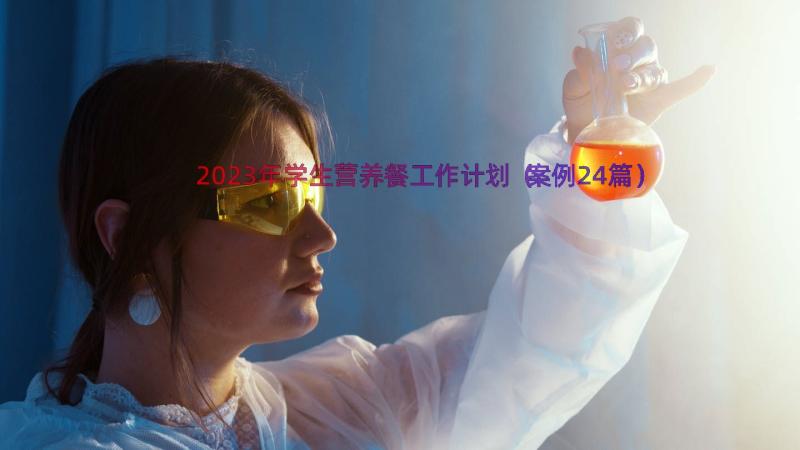 2023年学生营养餐工作计划（案例24篇）