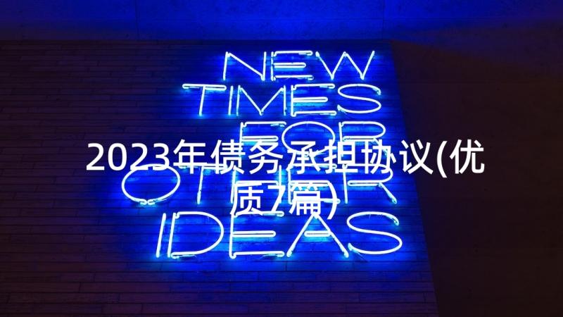 2023年债务承担协议(优质7篇)