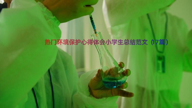 热门环境保护心得体会小学生总结范文（17篇）