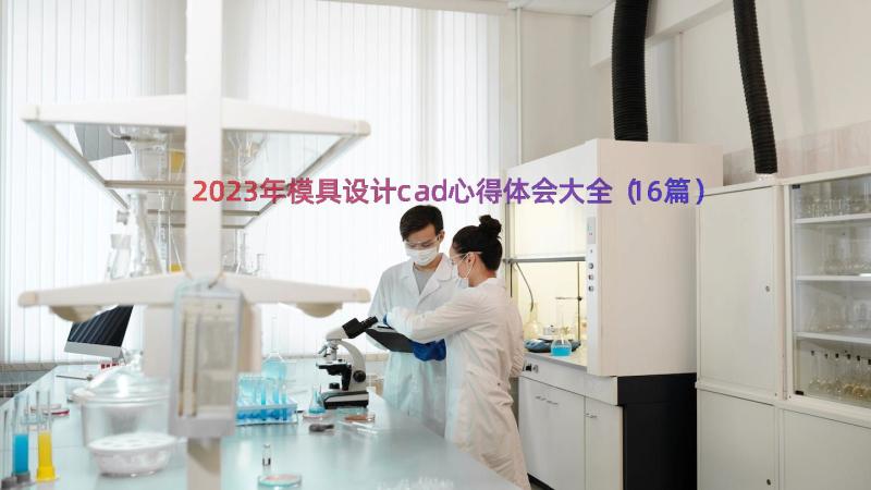 2023年模具设计cad心得体会大全（16篇）